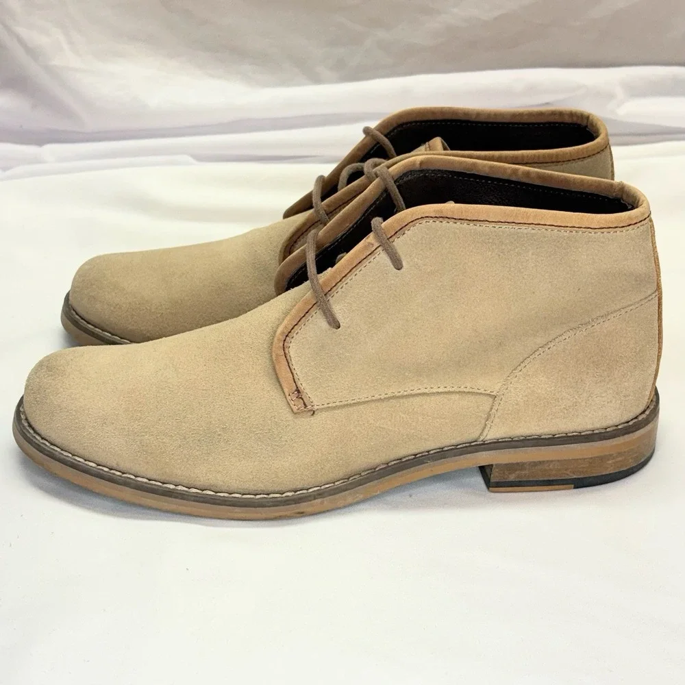 Wolverine 1883 Chukka‎ Boots Mens Size 7.5 Beige Light Brown Suede Leather
